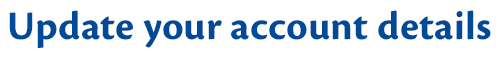Update your account details