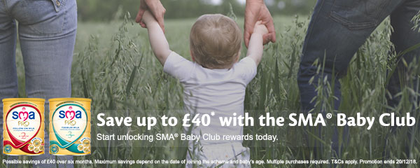 Save up to £35* with the SMA Baby Club