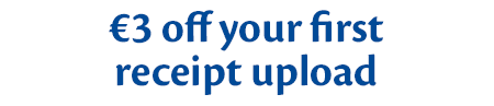€3 off your first receipt upload